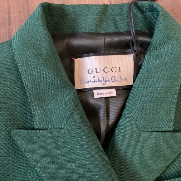 Gucci Made In Italy Mohair Wool Double Breasted Wrap Pleated Skirt Suit 46/44 - Picture 7 of 15